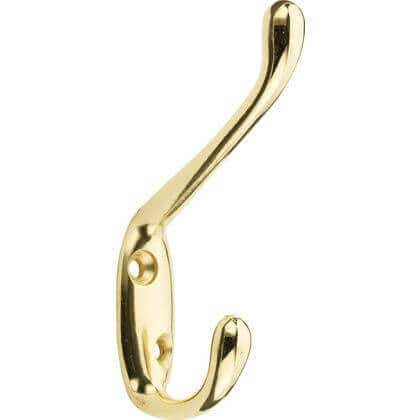 Hat &amp; Coat Hook - Polished Brass - Wall/Door Mountable - Decohooks | Compare The Build