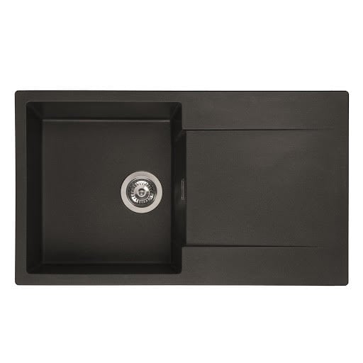 Reginox Amsterdam 10 Black Silvery Granite Inset Kitchen Sink With Waste | Compare The Build