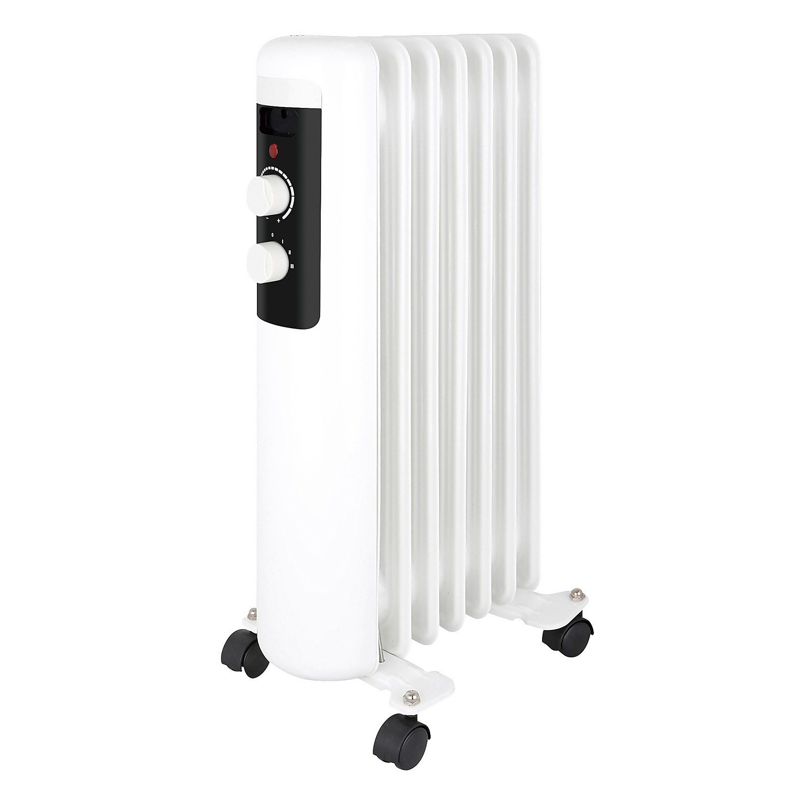 Oil Filled Radiator with 7 Fin Design in White - 1500W Price Comparisons | Compare The Build