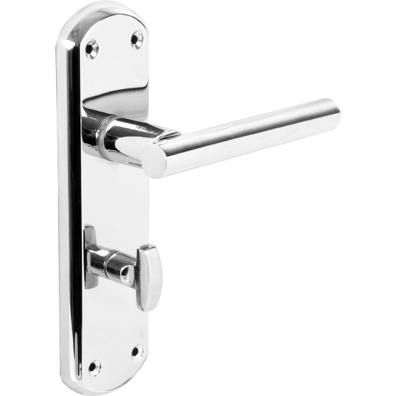 Hafele Imoen Door Handles Bathroom Polished (Pair) in Chrome Price Comparisons | Compare The Build