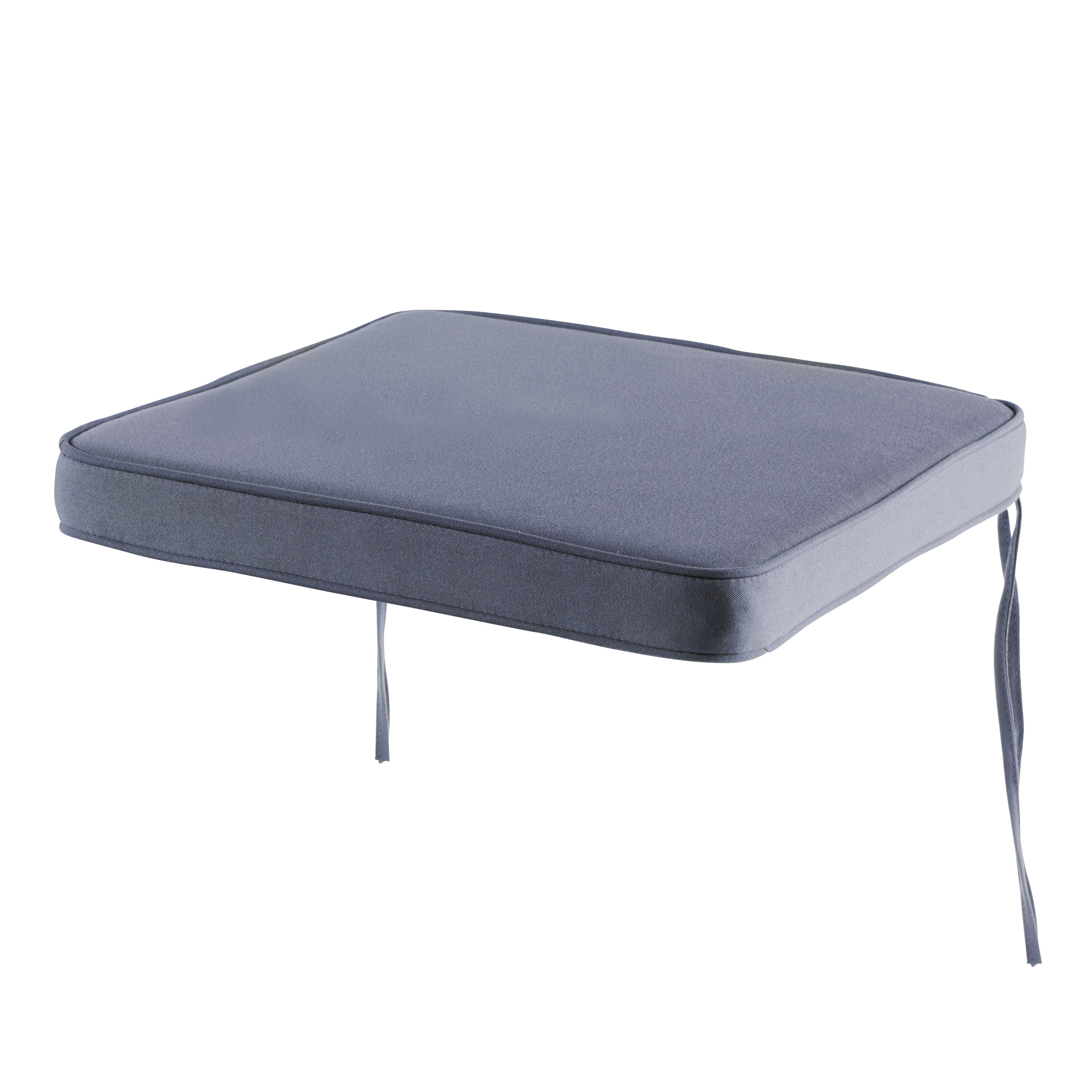 GoodHome Tiga Steel Grey Plain Square Seat Pad (L)40Cm X (W)36Cm Price Comparisons | Compare The Build