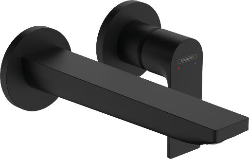 hansgrohe Rebris E 2-hole Wall Mounted Basin Mixer Tap - Matt Black Price Comparisons | Compare The Build