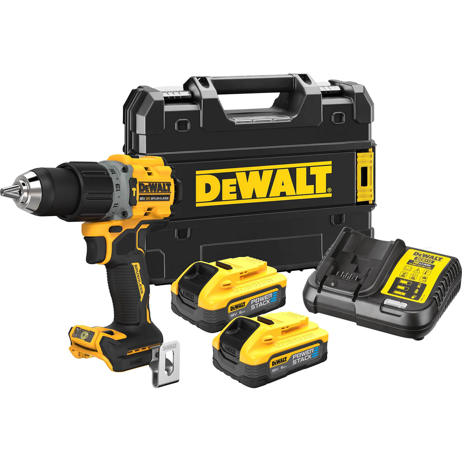 DeWalt DCD805 18v XR Brushless G3 Compact Combi Drill 2 x 5ah Li-ion Powerstack Charger Case Price Comparisons | Compare The Build