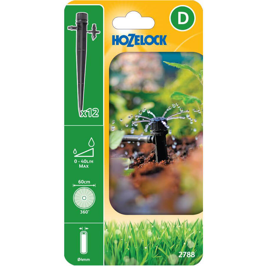 Hozelock MICRO End Line Mini Sprinkler Stake 5/32" / 4mm Pack of 12 Price Comparisons | Compare The Build