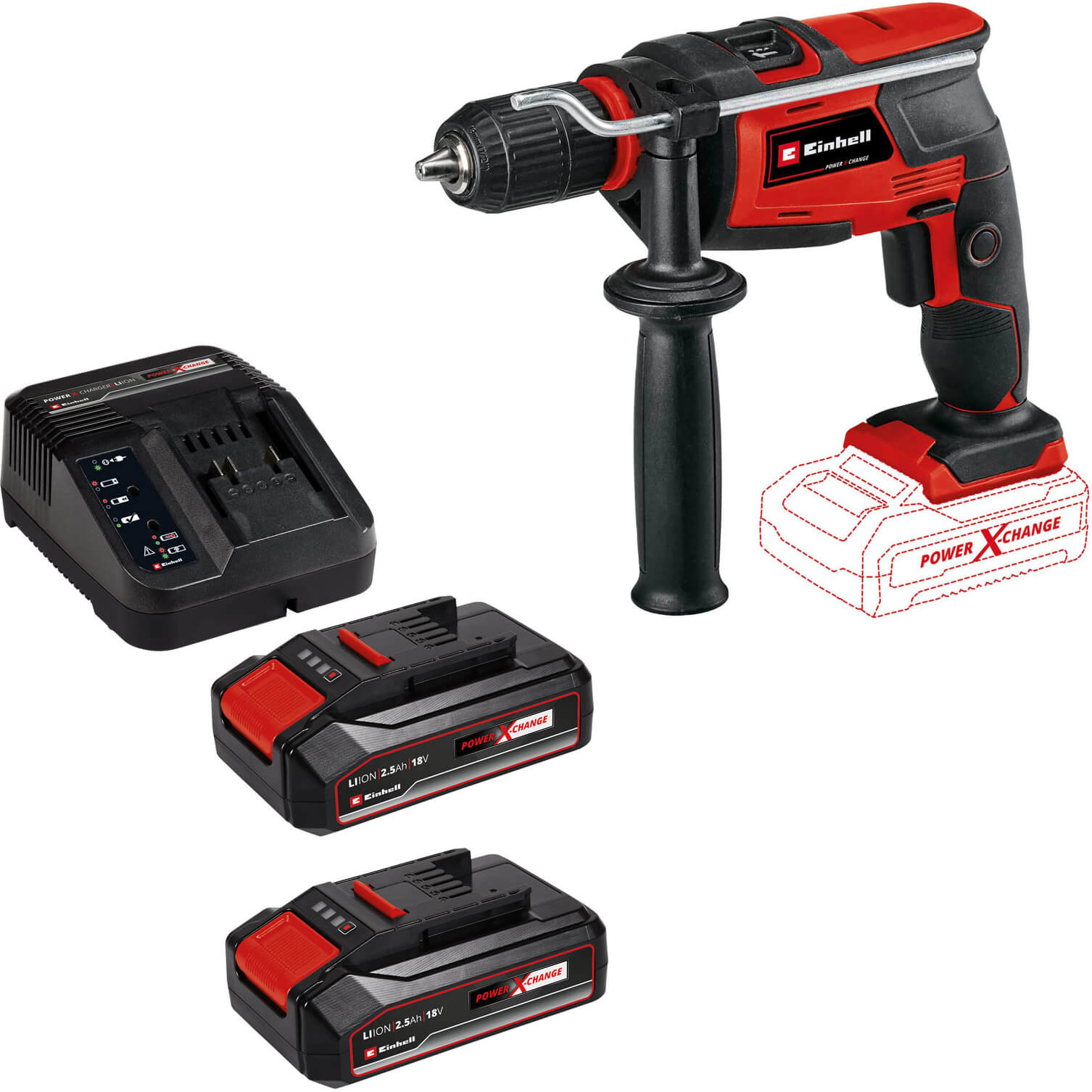 Einhell TC-ID 18 Li 18v Cordless Impact Hammer Drill 2 x 2.5ah Li-ion Charger No Case Price Comparisons | Compare The Build