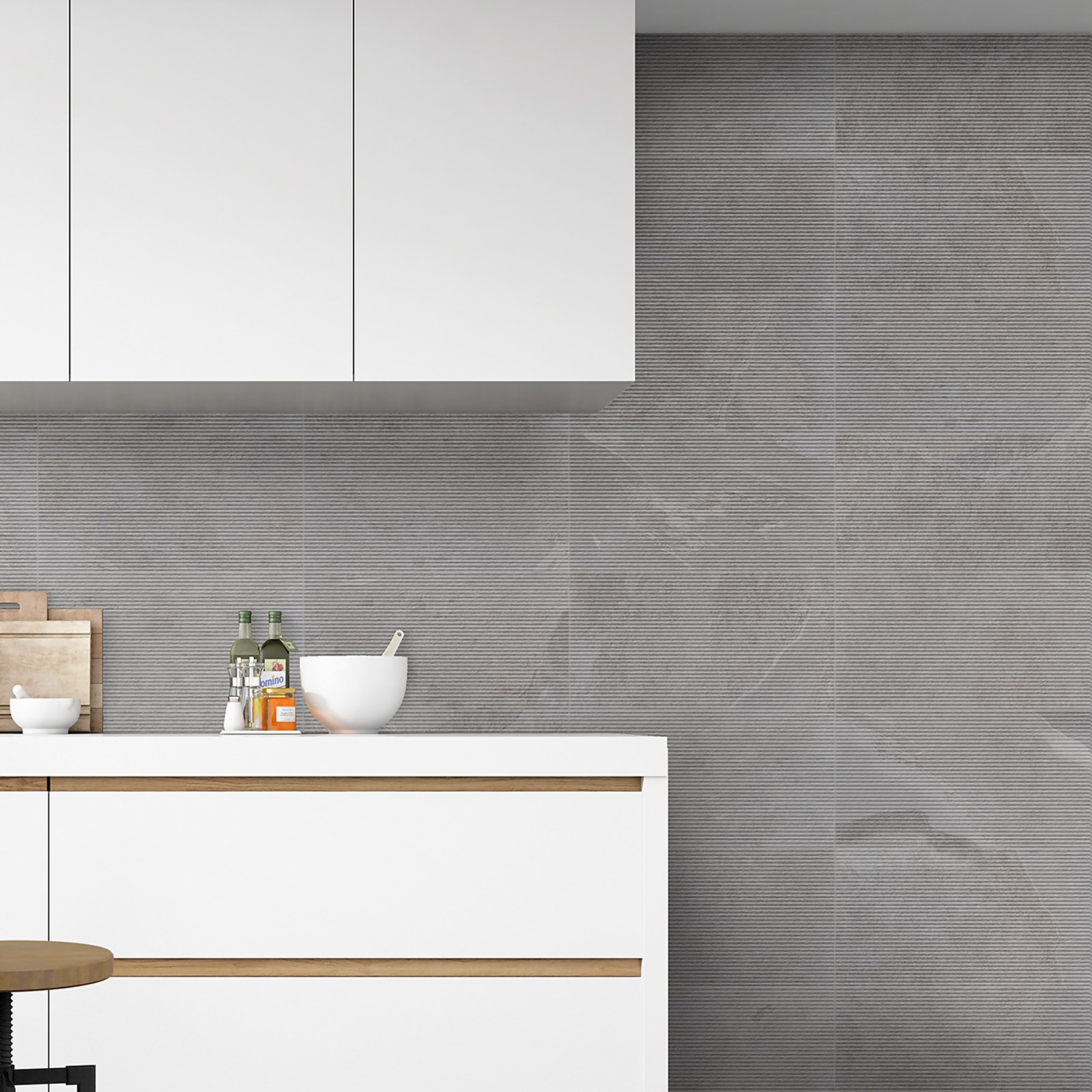 Marquis Espacio Deco Grey Porcelain Tile - 320 x 625mm Price Comparisons | Compare The Build