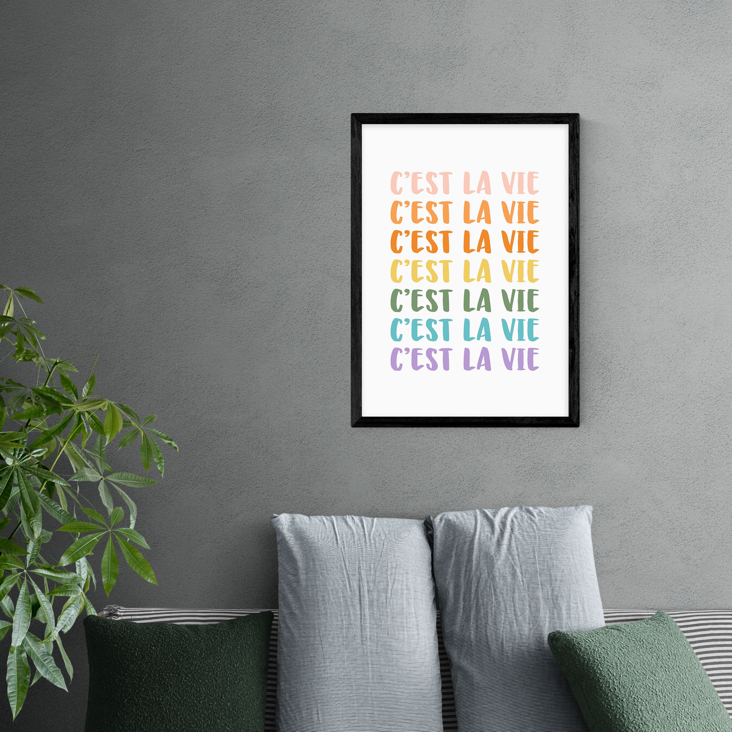 East End Prints C'est La Vie Print MultiColoured Price Comparisons | Compare The Build