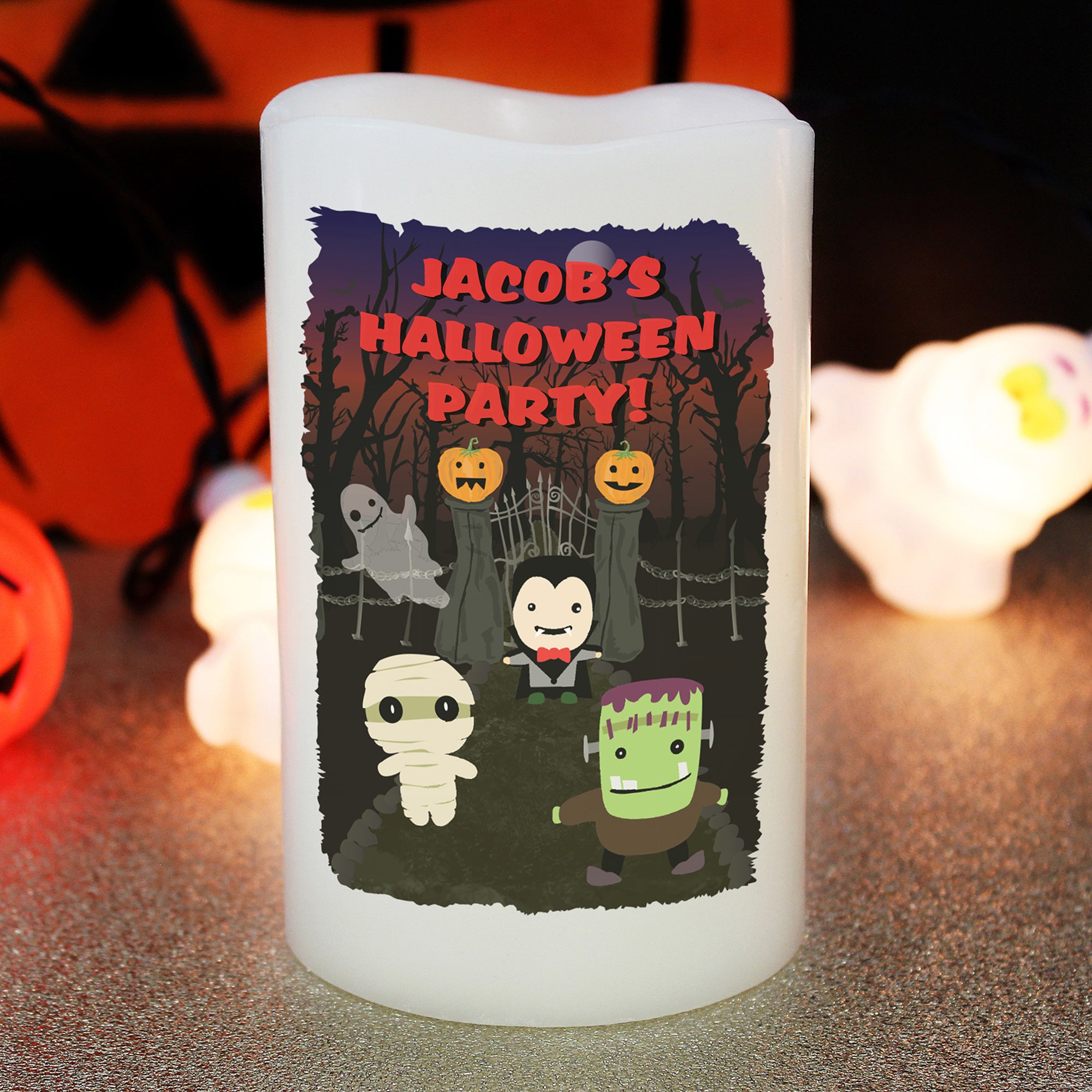 Personalised Halloween LED Candle Off-White Price Comparisons | Compare The Build