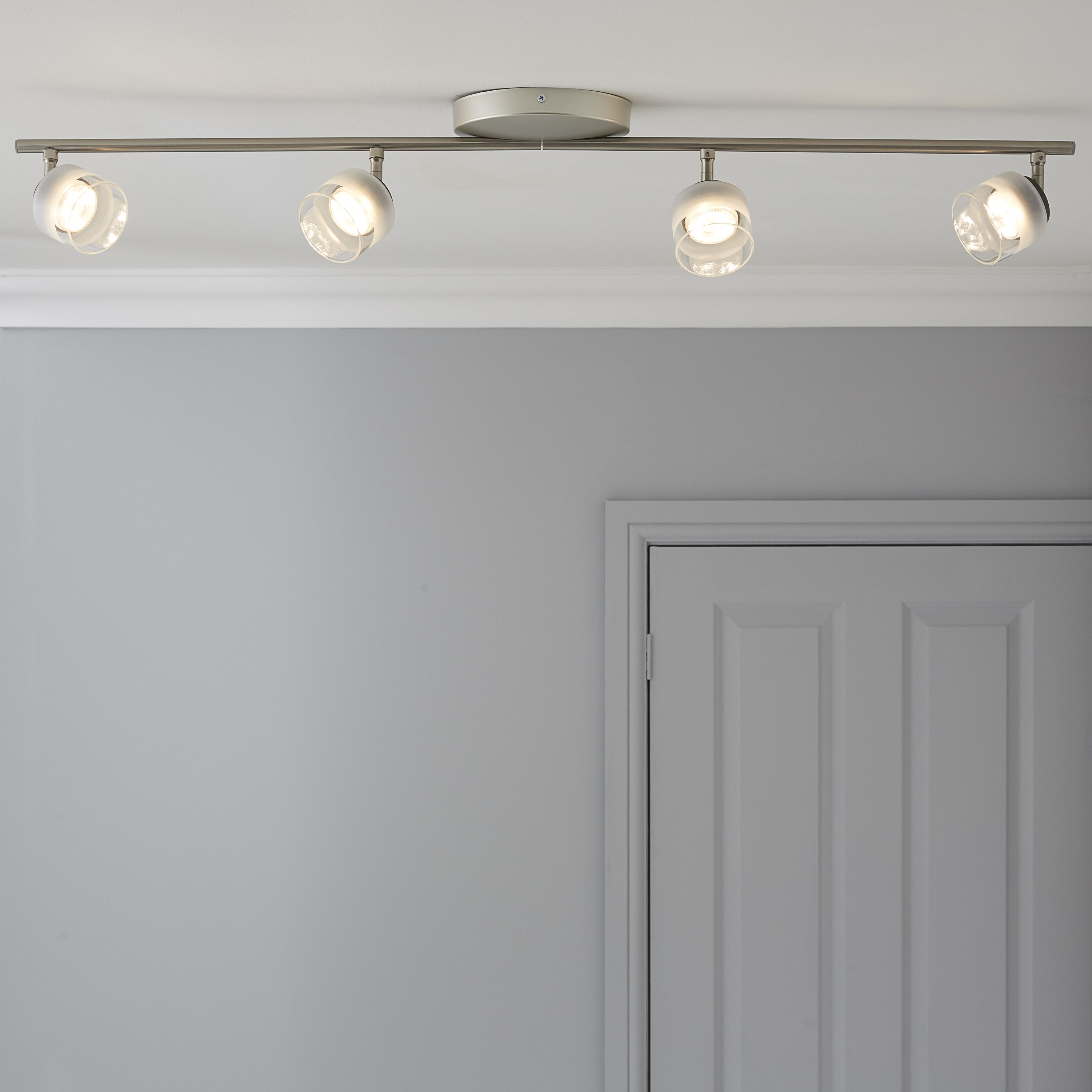 Philips Fremont Nickel Effect 4 Lamp Ceiling Spotlight Price Comparisons | Compare The Build