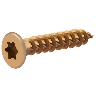 Turbodrive Yellow Zinc Plated Steel Wood Screw (Dia)3.5mm (L)20mm, Pack Of 500 Price Comparisons | Compare The Build