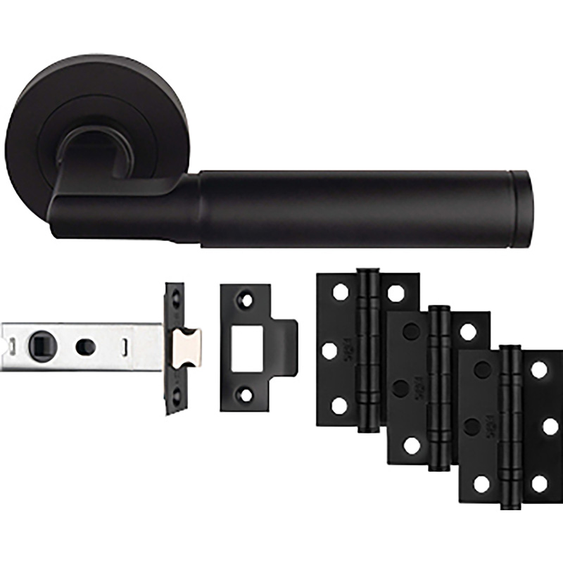 Carlisle Brass Belas Door & Latch Pack Matt in Black | Compare The Build