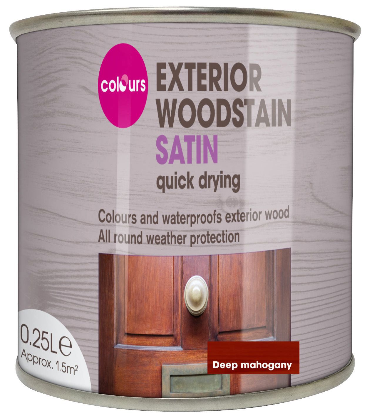 Colours Deep Mahogany Satin Doors & Windows Wood Stain, 250Ml | Compare The Build