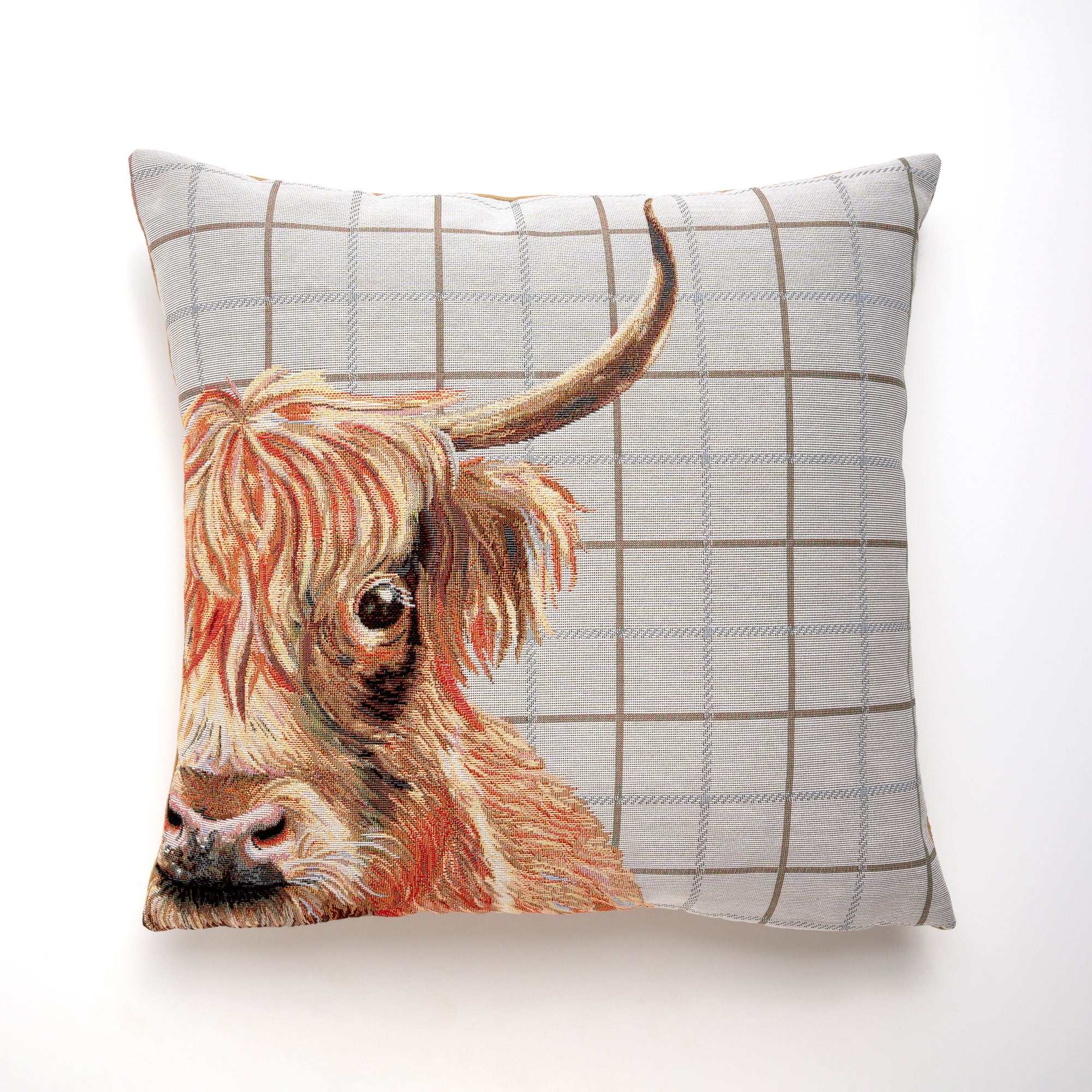 Highland Cow Tapestry Cushion Brown Price Comparisons | Compare The Build