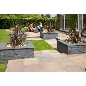 Marshalls Indian Sandstone Textured Brown Multi Paving Slab 845 x 560 x 15-25mm - Pack of 37 Price Comparisons | Compare The Build