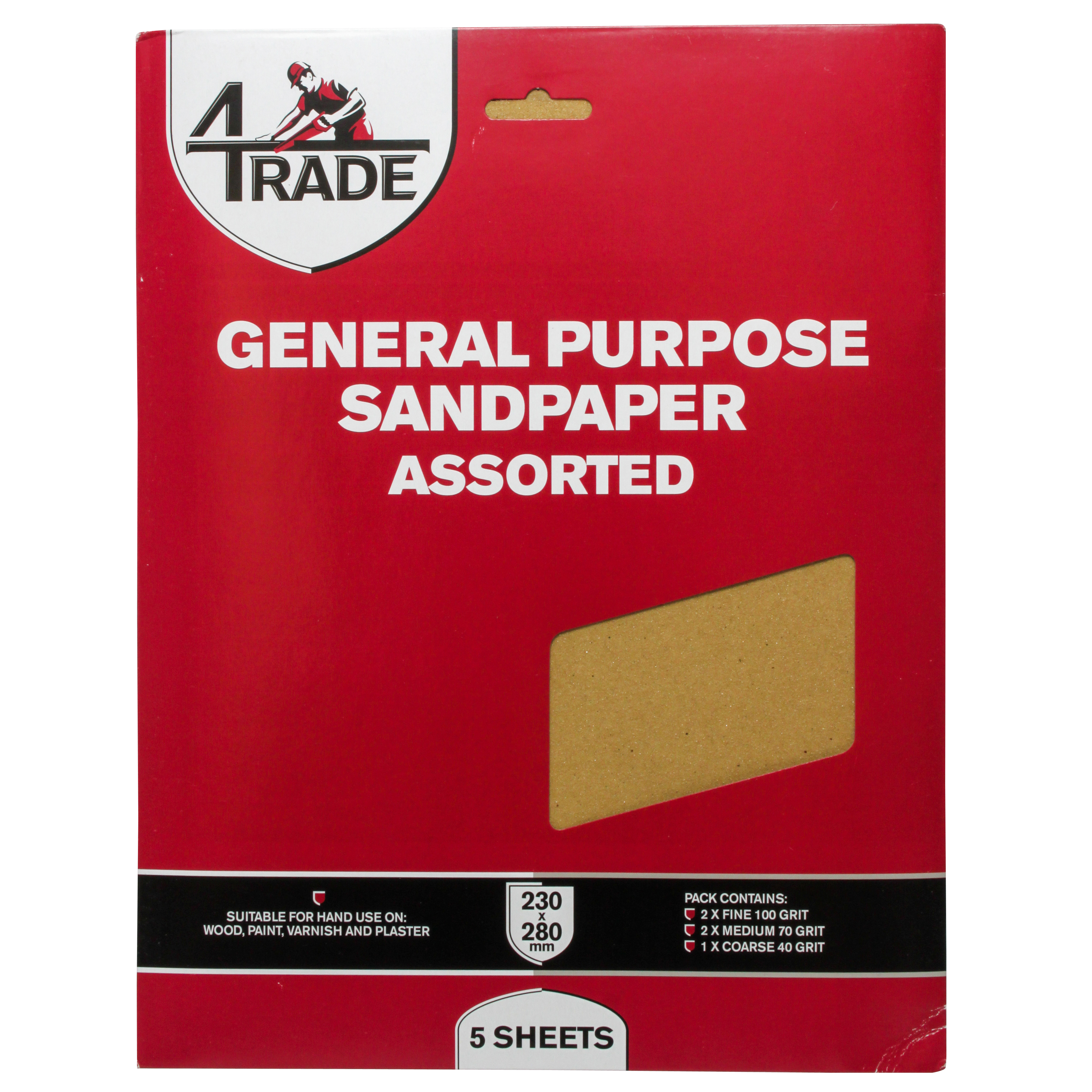 4Trade General Purpose Sandpaper 5 Pack Assorted Price Comparisons | Compare The Build