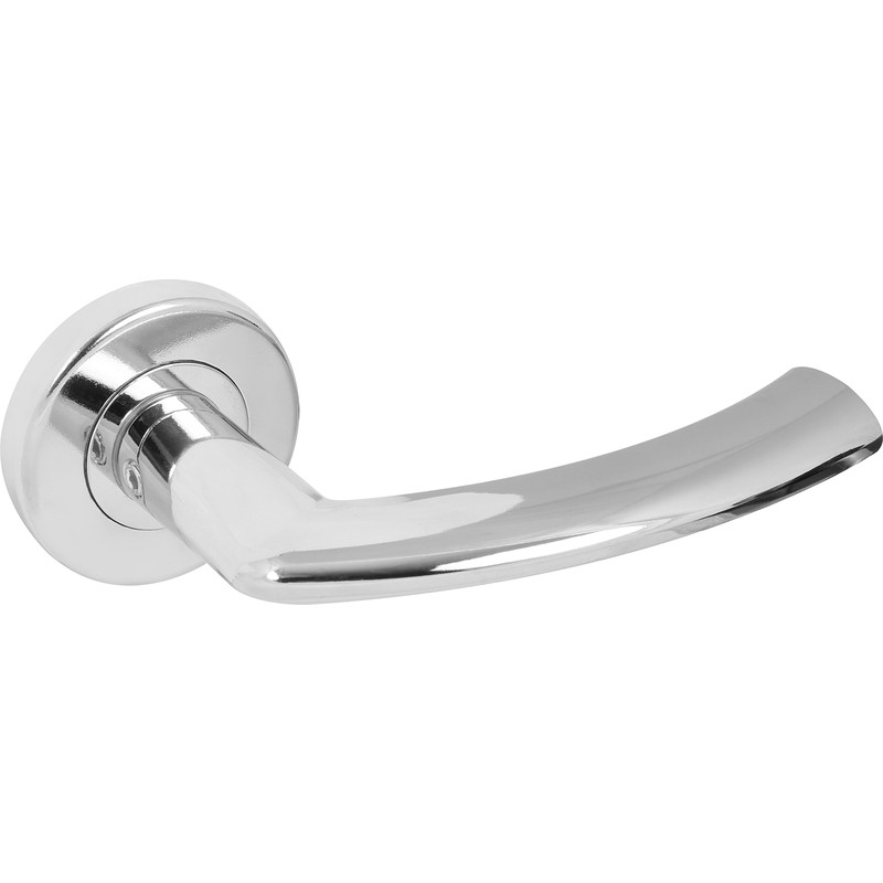 Serozzetta Dos Lever On Rose Door Handles Polished (Pair) in Chrome | Compare The Build