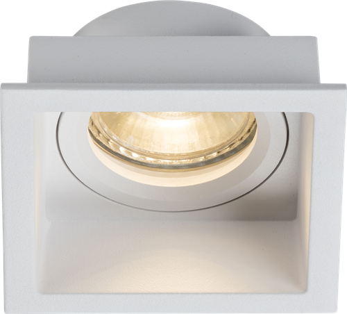 KnightsBridge Dipa Single Fixed Square Anti-Glare Downlight White | Compare The Build