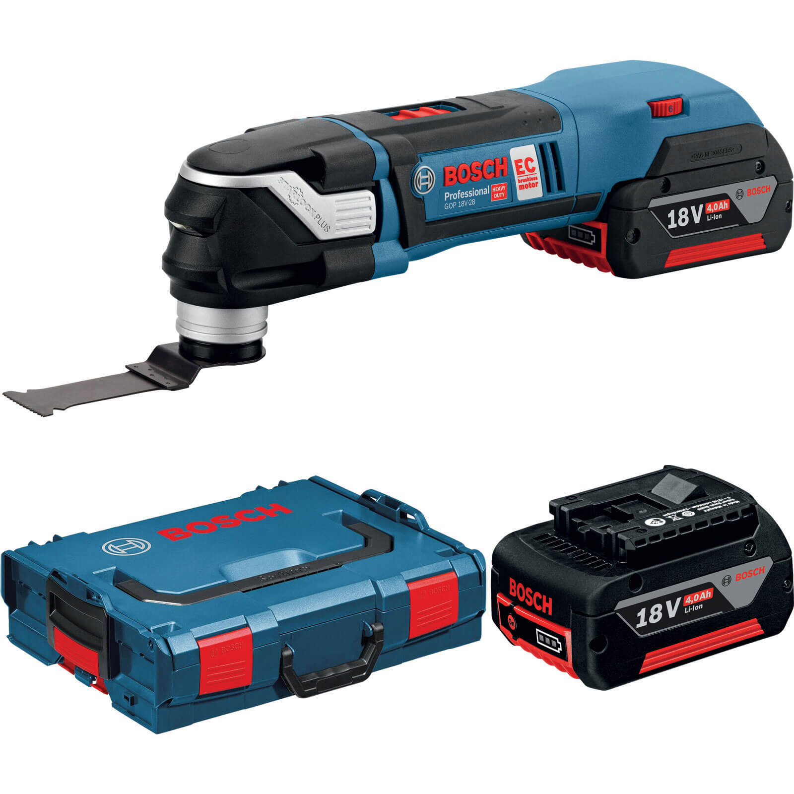 Bosch GOP 18 V-28 18v Cordless Brushless Starlock Plus Oscillating Multi Tool 2 x 5ah Li-ion Charger Case Price Comparisons | Compare The Build