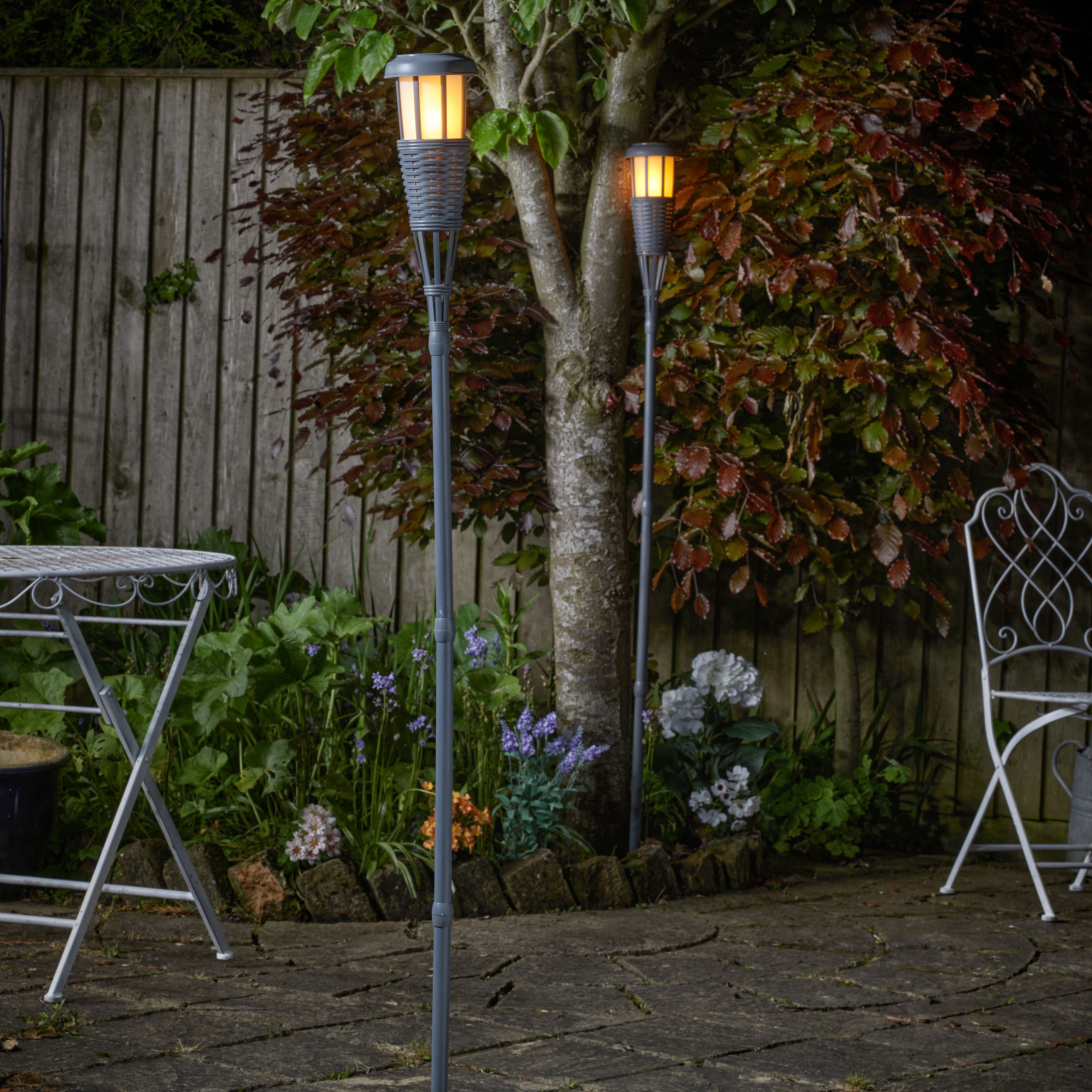 Smart Garden Tiki Slate Flame Solar-Powered Led Outdoor Stake Light | Compare The Build