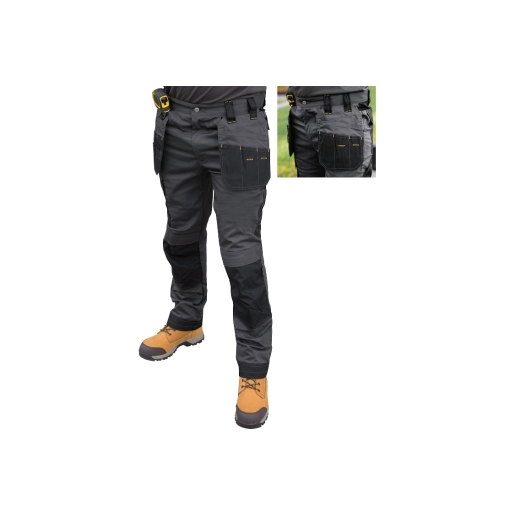 DeWalt Aspen Ripstop Stretch Holster Pocket Trousers Grey & Black 30in Short Price Comparisons | Compare The Build