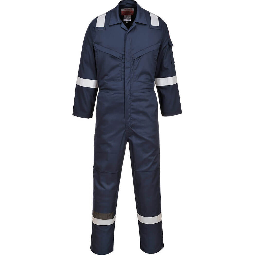 Biz Flame Insect Repellent Flame Resistant Coverall Navy 3XL 31" | Compare The Build