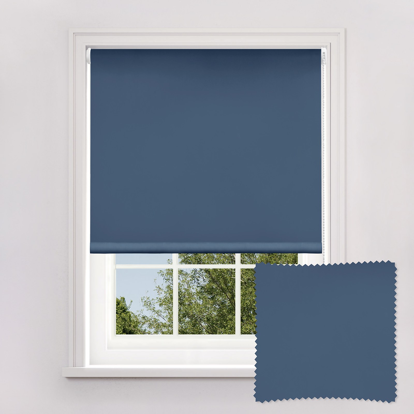 Navy Blue Blackout Roller Blind - 120cm Price Comparisons | Compare The Build