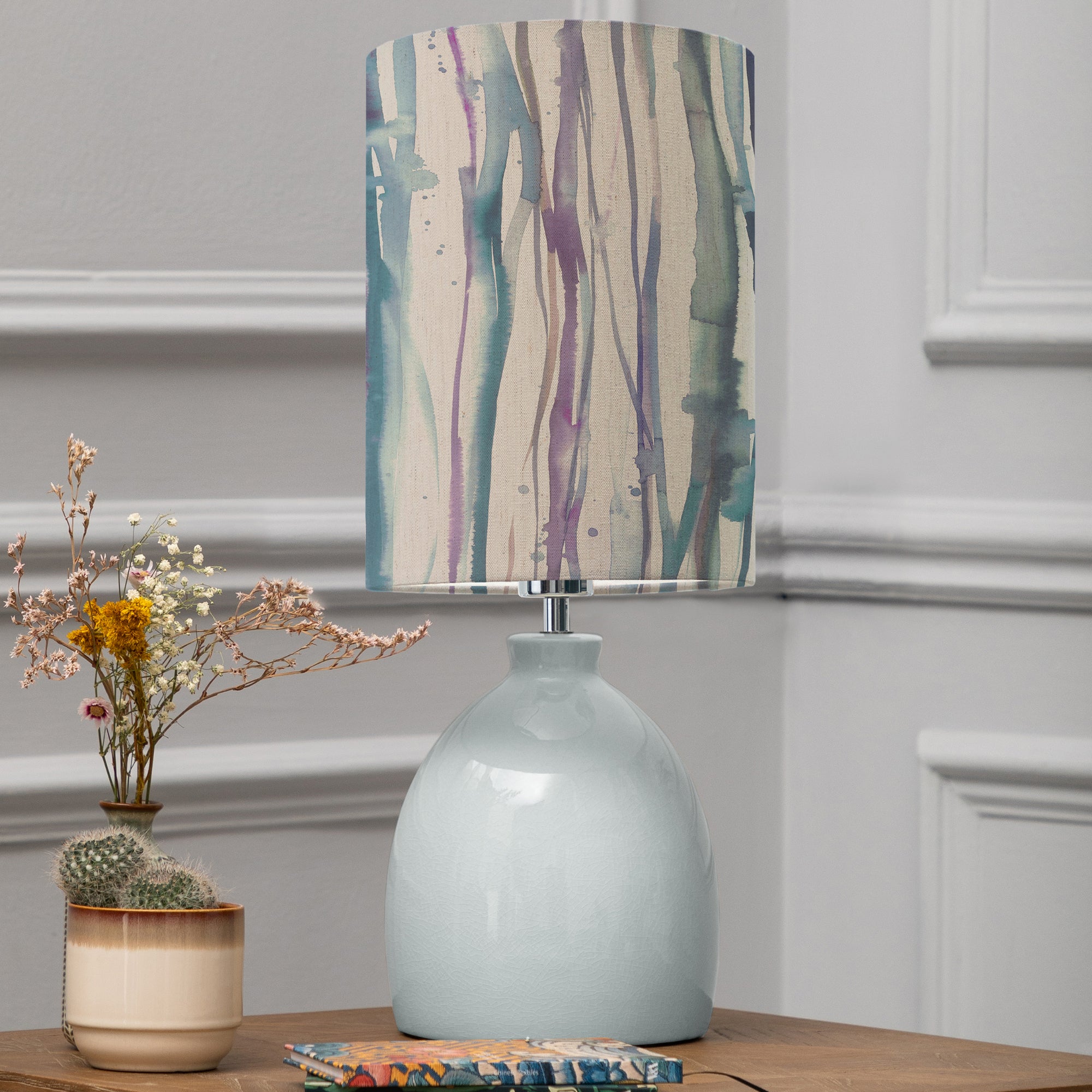 Leura Table Lamp with Falls Shade Falls Indigo Blue Price Comparisons | Compare The Build
