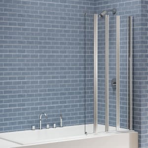 Nexa By Merlyn 6mm Chrome Fast Seal 4 Panel Bath Screen - 1500 x 800mm | Compare The Build