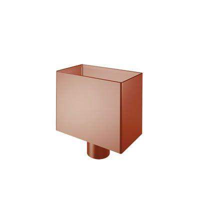 Lindab Small Rectangular Steel Water Hopper Painted Dark Red 100mm Galvanised Steel VATKR100DR Price Comparisons | Compare The Build