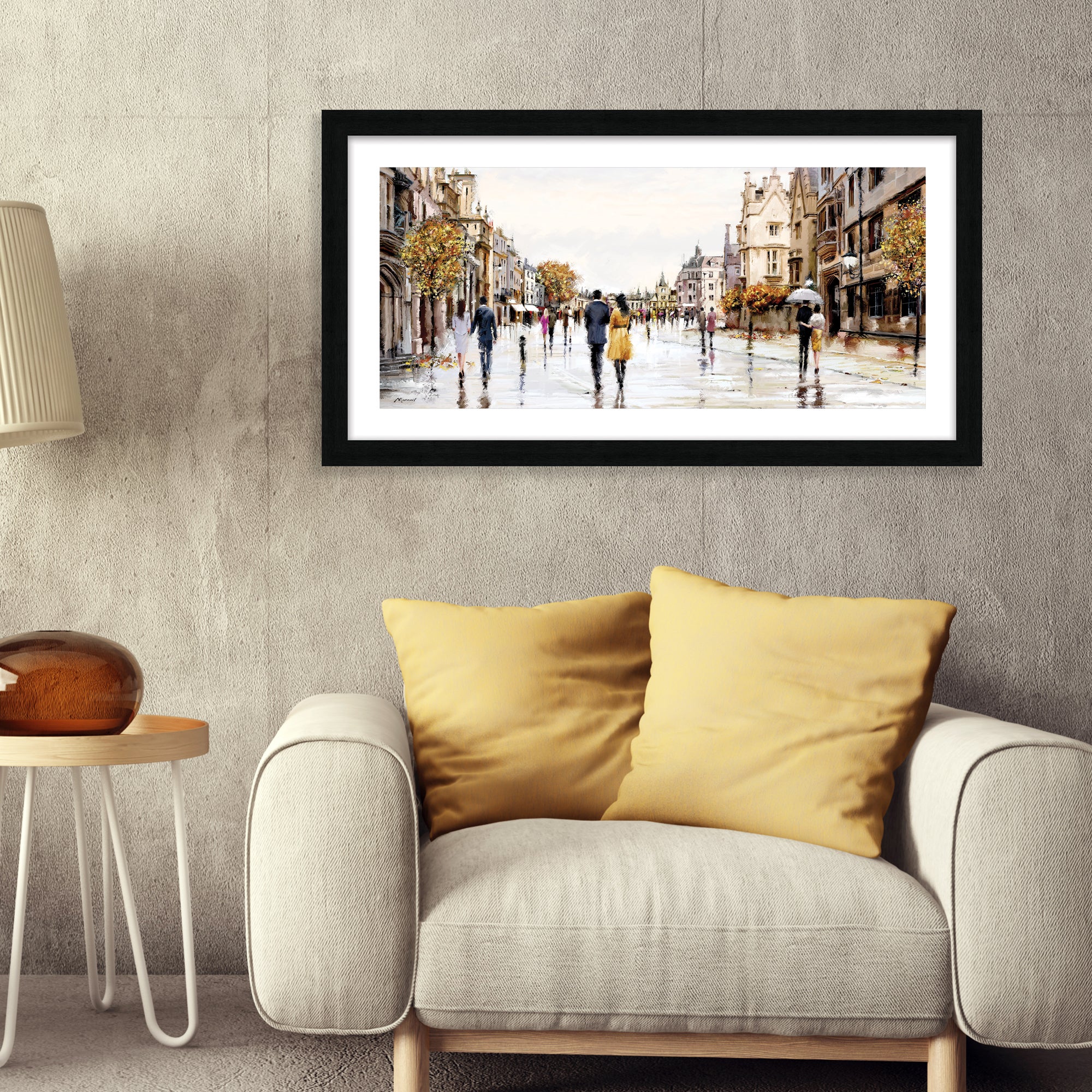 The Art Group Street After Rain Framed Print Natural Price Comparisons | Compare The Build