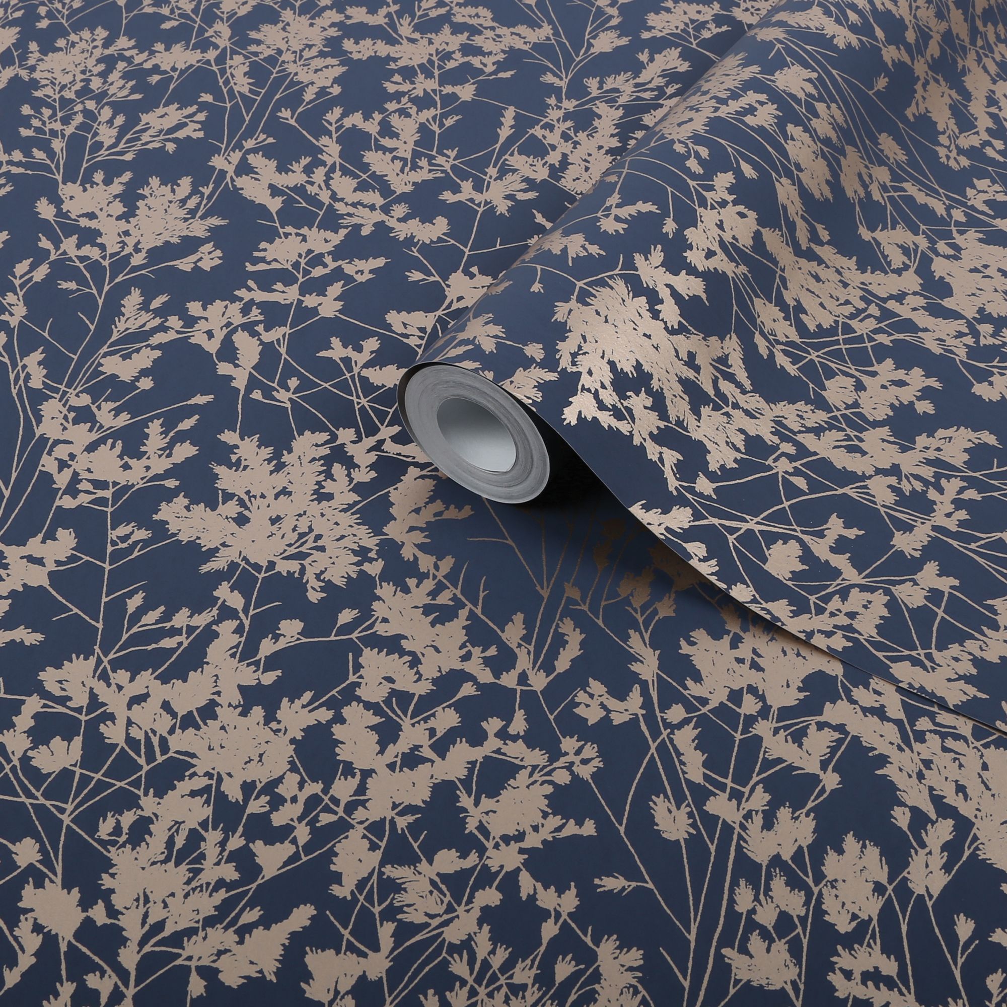 Graham & Brown Superfresco Easy Navy Trail Gold Effect Smooth Wallpaper Price Comparisons | Compare The Build