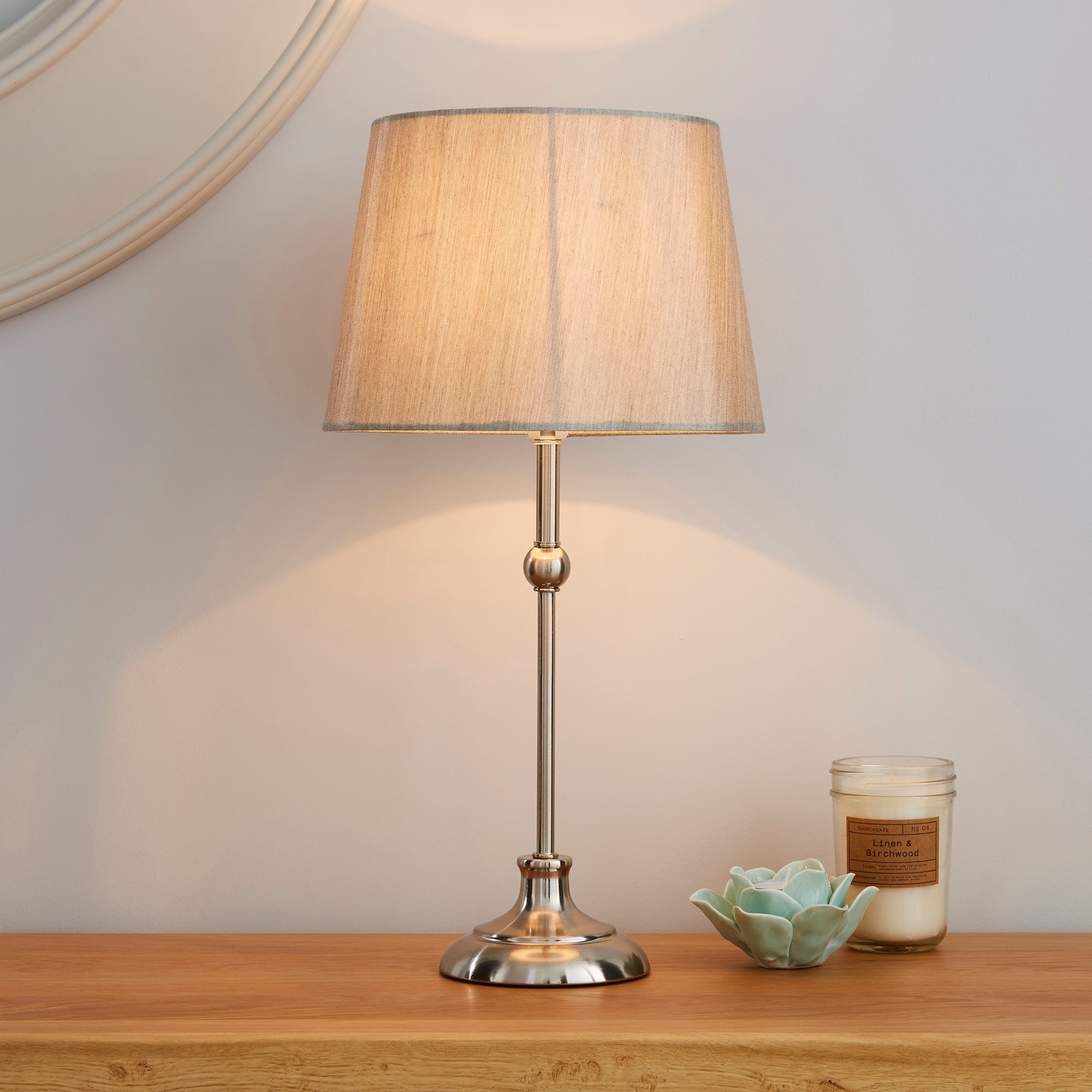 Metal Ball Nickel Table Lamp Silver Price Comparisons | Compare The Build