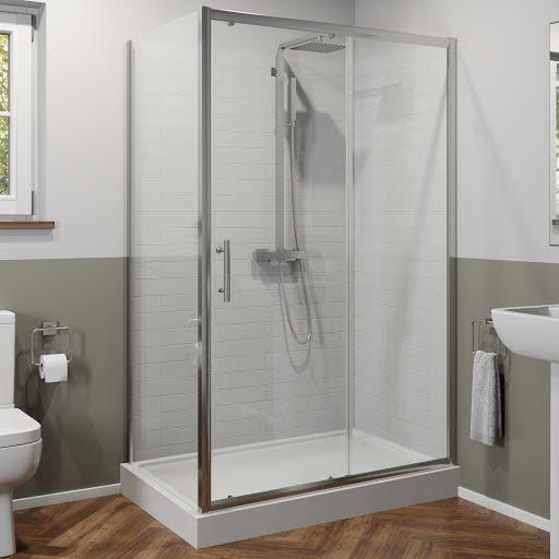 Luxura Sliding Shower Enclosure 1200 x 900mm with Easy Plumb Tray - 6mm | Compare The Build