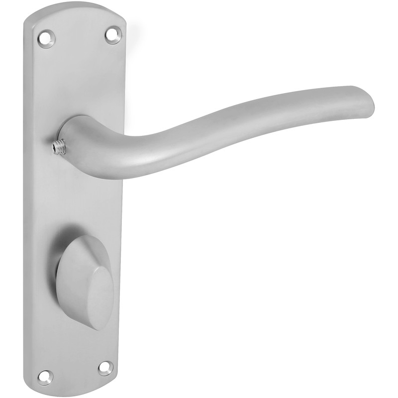 Serozzetta Cuatro Door Handles Bathroom Satin (Pair) in Chrome Price Comparisons | Compare The Build