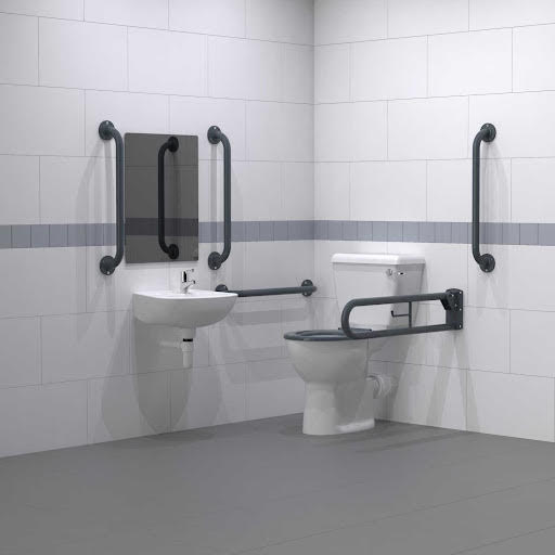 Nymas NymaPRO Close Coupled Doc M Pack Dark Grey Grab Rails Exposed Fixings - DM200K/DG Price Comparisons | Compare The Build