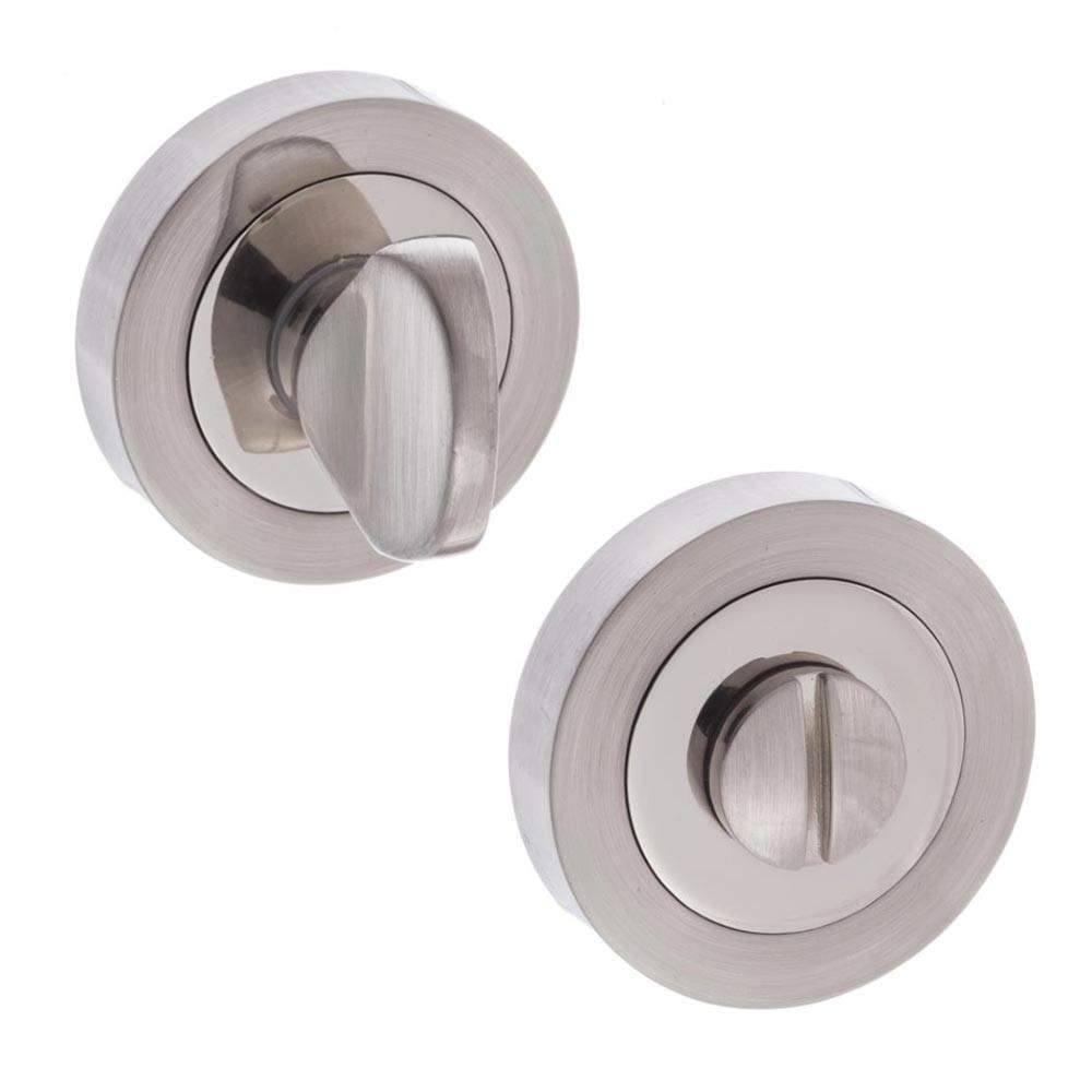 Atlantic Mediterranean WC Turn and Release on Round Rose - Satin Nickel / Polished Nickel Atlantic UK MWCSNNP Price Comparisons | Compare The Build