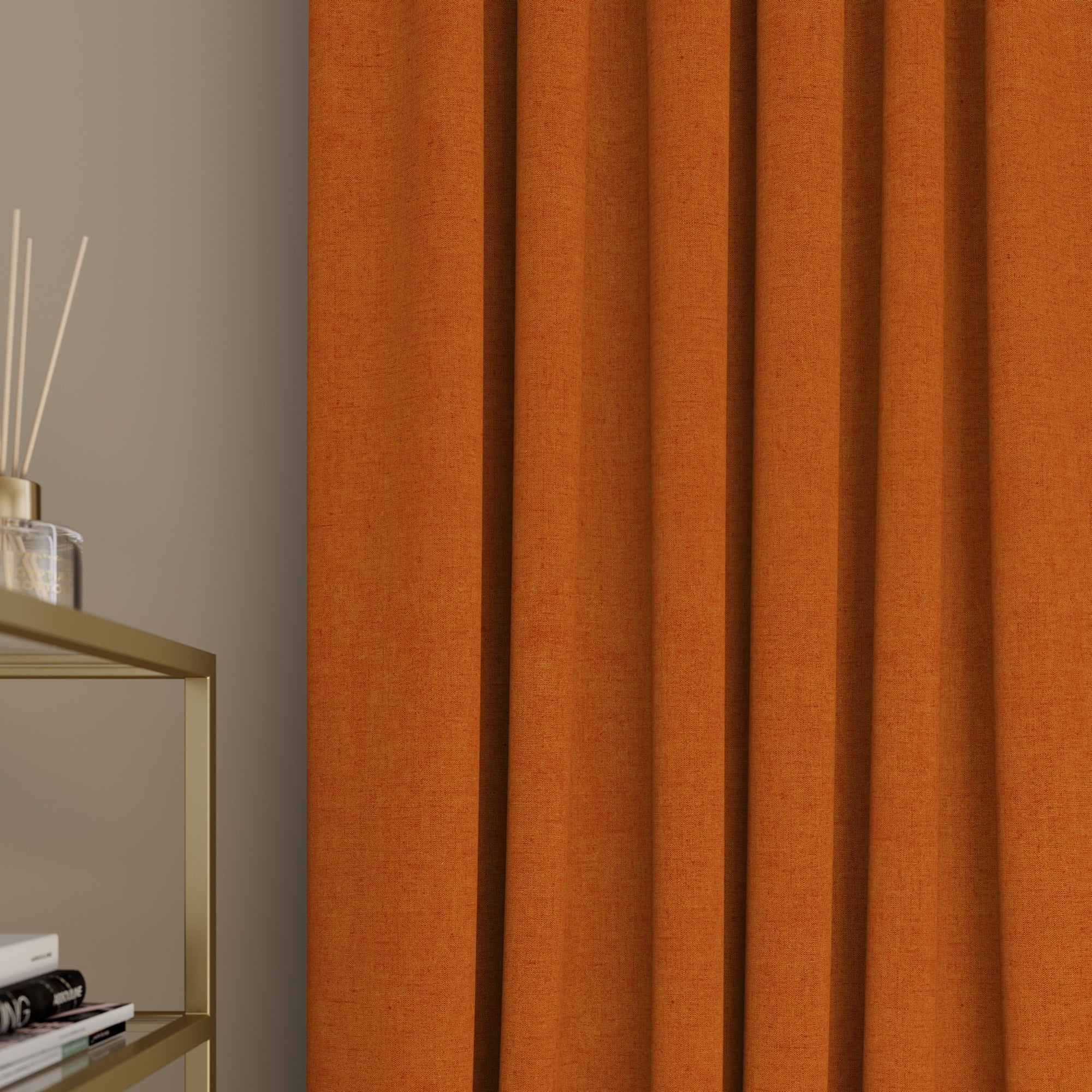 Saluzzo Made to Measure Curtains Orange Price Comparisons | Compare The Build