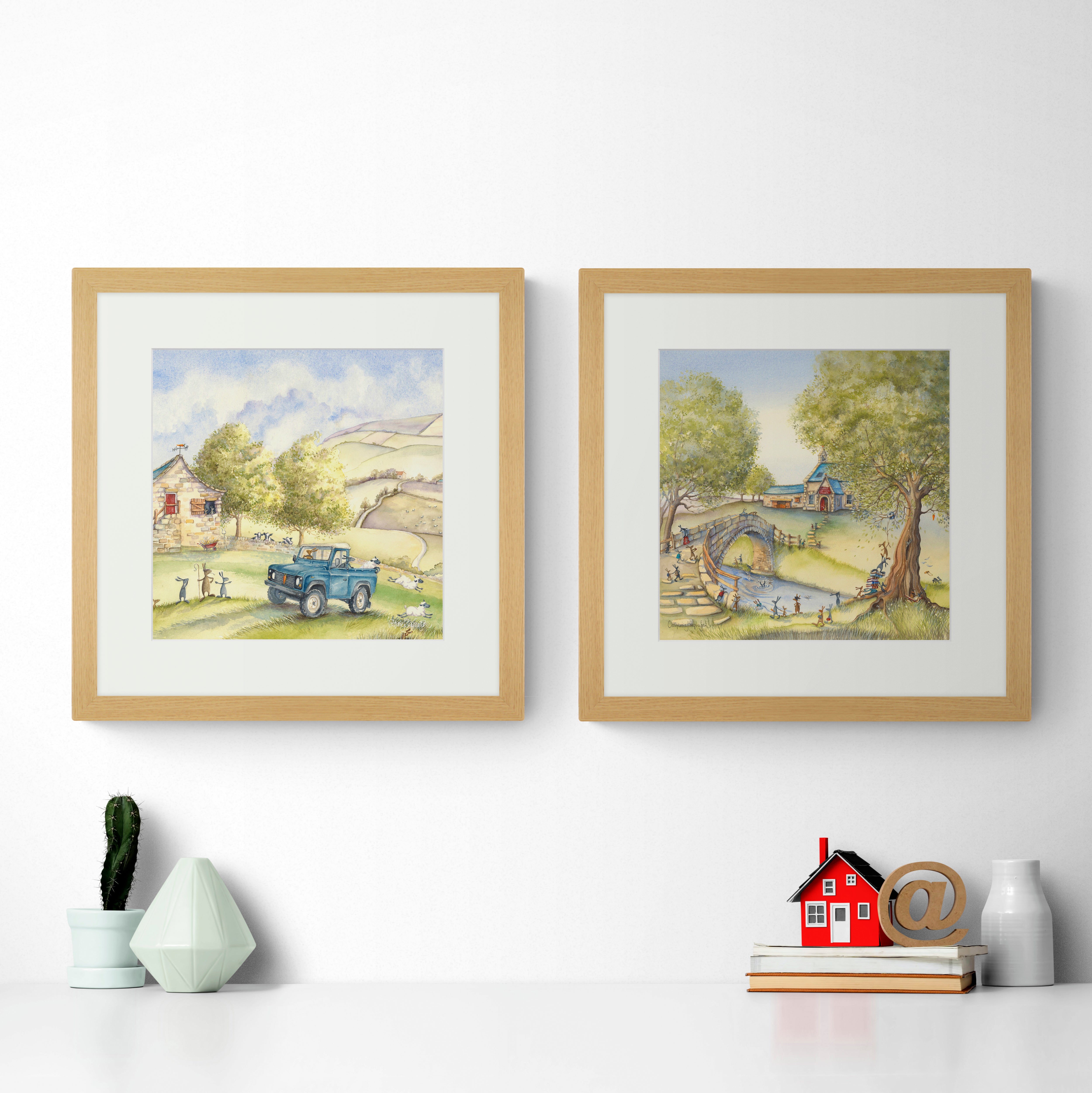 Set of 2 Framed Prints - Carrot Farm Detail II / Carrot Cottage School Oak Price Comparisons | Compare The Build