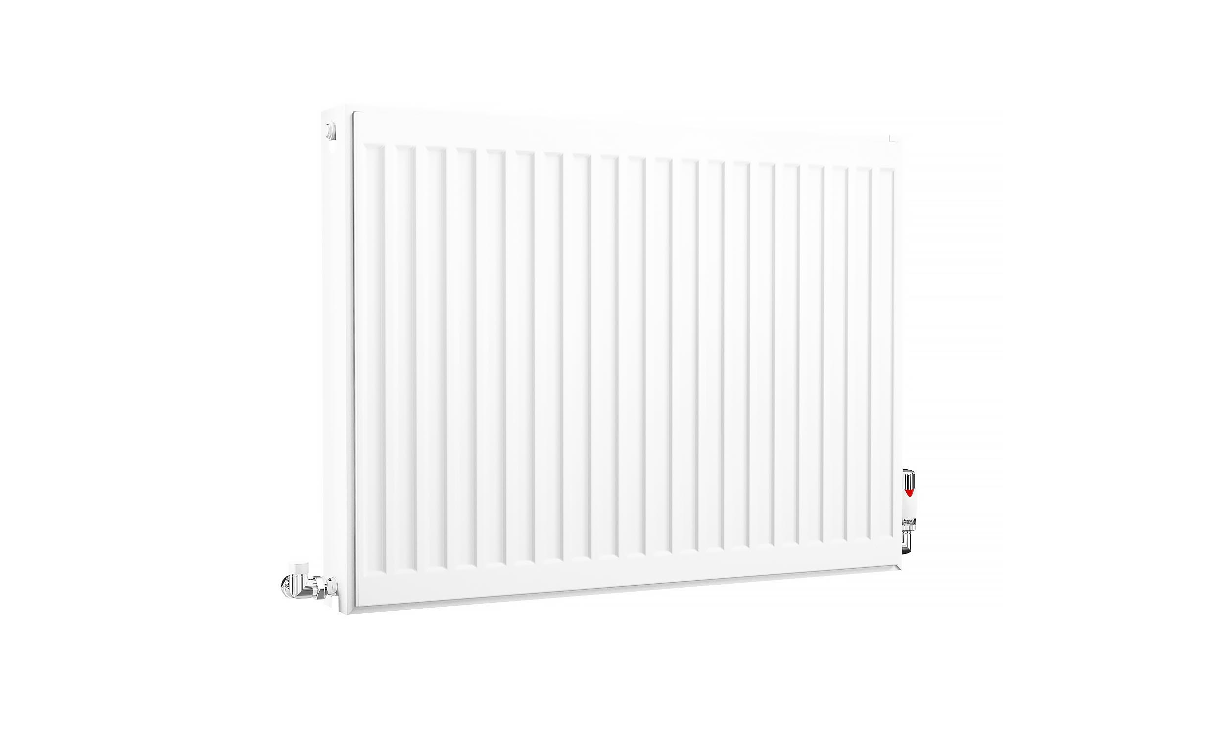 Kartell K-Rad Compact Horizontal Radiator, White, 600mm x 800mm - Double Panel, Double Convector | Compare The Build