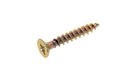 Avf Pz Flat Countersunk Yellow-Passivated Steel Screw (Dia)3mm (L)20mm, Pack Price Comparisons | Compare The Build