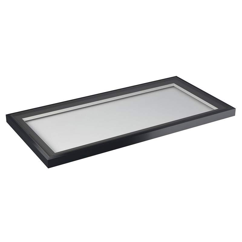 Atlas Clear Tint Fixed Flat Rooflight with Grey Frame - 1900mm x 1400mm Glass Atlas Roof Solutions AFR-DBL-CL-19001400-G Price Comparisons | Compare The Build