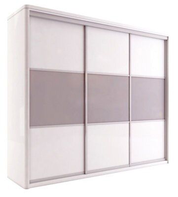 Chasewood Pre-Assembled White Triple Wardrobe (H)2200mm (W)2360mm (D)650mm Price Comparisons | Compare The Build