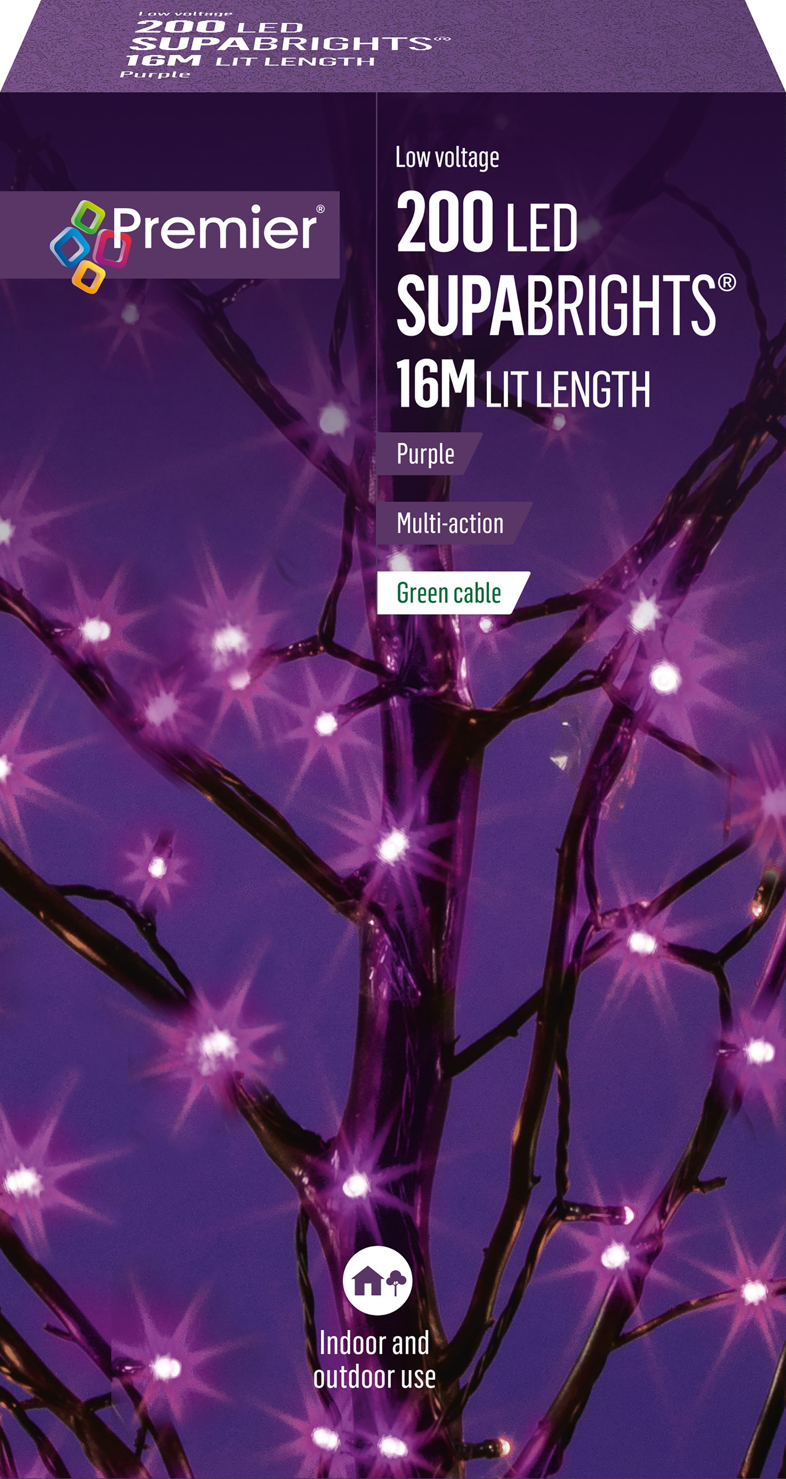 Supabrights Purple 200 Led Indoor & Outdoor String Lights Price Comparisons | Compare The Build