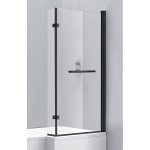 Wickes 6mm Black L-Shaped Shower Bath Screen - 1400 x 800mm Price Comparisons | Compare The Build