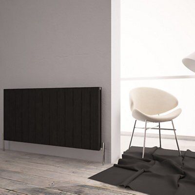 Carisa Monza Horizontal Designer Radiator, Black (W)1230mm (H)600mm Price Comparisons | Compare The Build