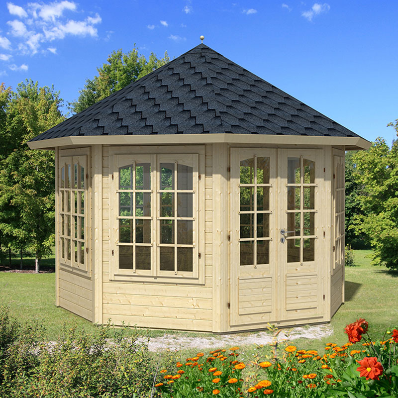 Palmako Veronica 3.4m x 3.4m Log Cabin (34mm) - 7 Windows Price Comparisons | Compare The Build