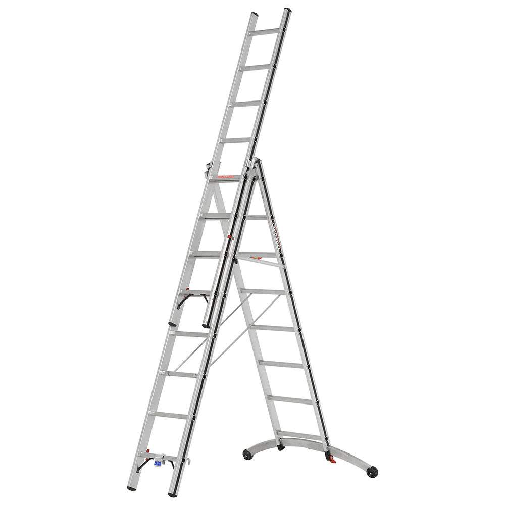 Hymer AluPro 3 Section Black Line Smart Base Combination Ladder 2.41m - 5.21m 7024724 Price Comparisons | Compare The Build