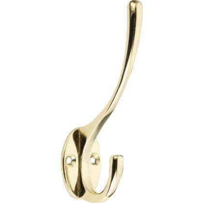 Zinc Constructed Brass Plated Hat &amp; Coat Hook - Wall/Door Mountable - Decohooks Price Comparisons | Compare The Build