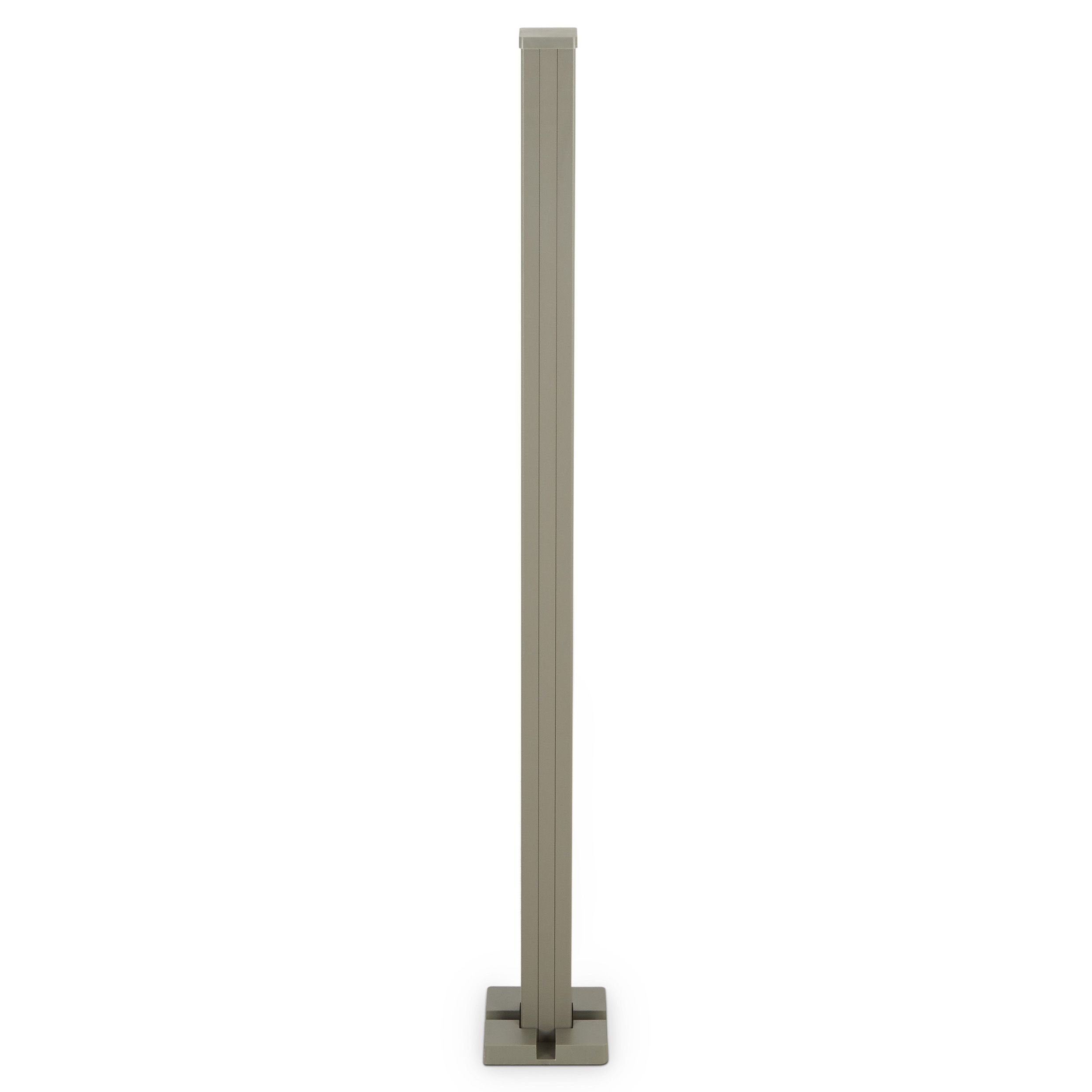 Blooma Neva Aluminium Taupe Slotted Square Fence Post (H)1.39M (W)70mm Price Comparisons | Compare The Build