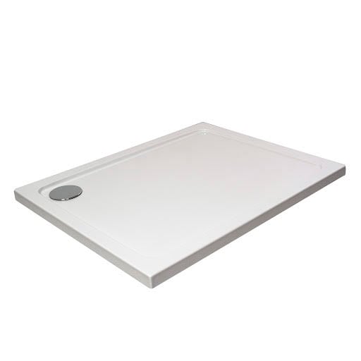 Luxura Stone Resin Low Profile Rectangular Shower Tray - Non Slip 1000 x 800mm | Compare The Build